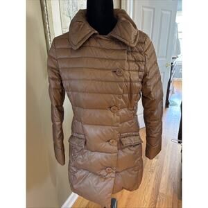 Happy Goat Lucky Down Filled 650 Puffer Coat copper Size S oversized pockets EUC